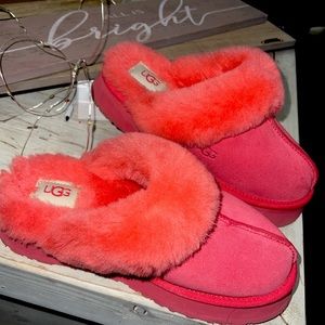 Pink Ugg slippers size 7.